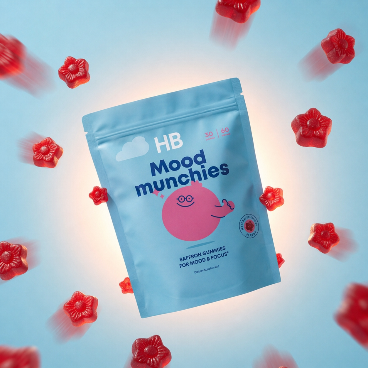 Mood Munchies - Natural Saffron Gummy Mood + Focus Support for Kids