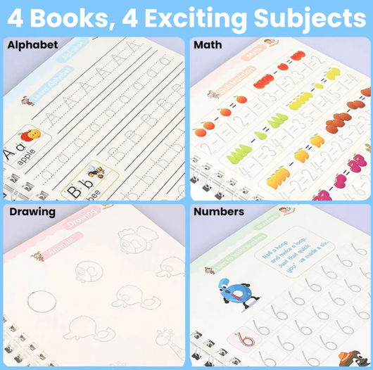 MagicGroove Tracing Book: Reusable Handwriting Practice with Disappearing Ink & Grooves