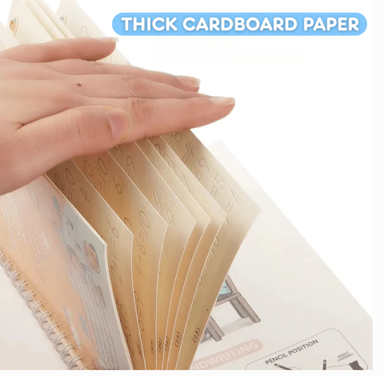 MagicGroove Tracing Book: Reusable Handwriting Practice with Disappearing Ink & Grooves