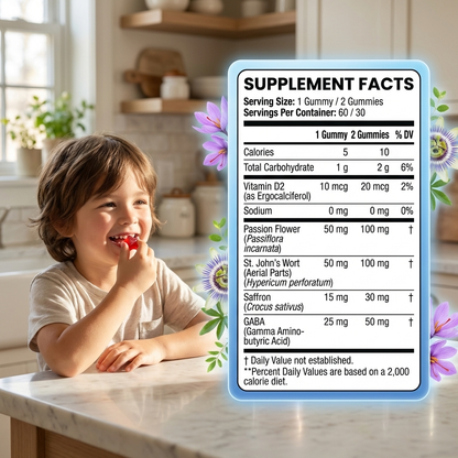 Mood Munchies - Natural Saffron Gummy Mood + Focus Support for Kids
